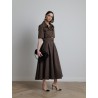 Jupe marron - Long structured - Patou - Mademoiselle Pearl