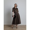 Jupe marron - Long structured - Patou - Mademoiselle Pearl
