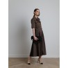 Jupe marron - Long structured - Patou - Mademoiselle Pearl