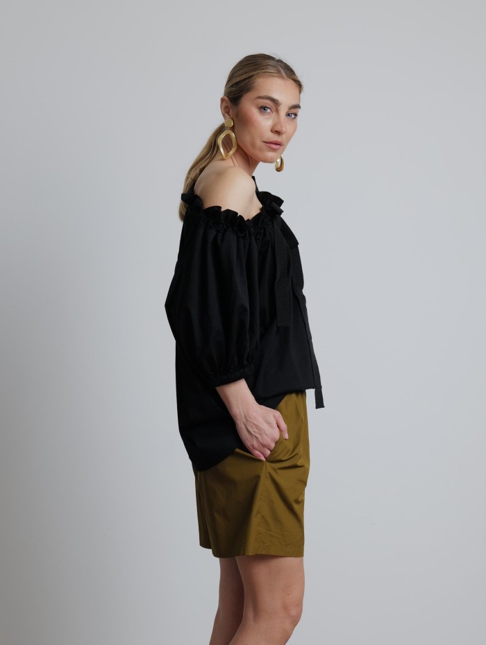 Top en coton noir - Patou - Mademoiselle Pearl
