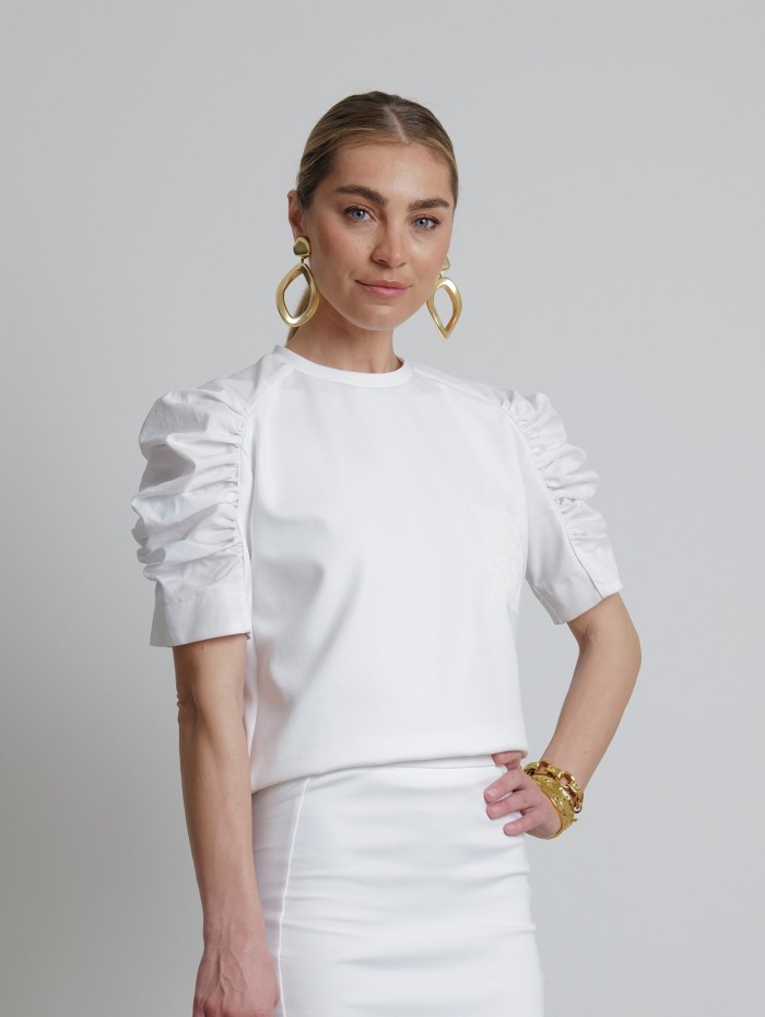 Tee-shirt blanc - Mantide - Max Mara - Mademoiselle Pearl