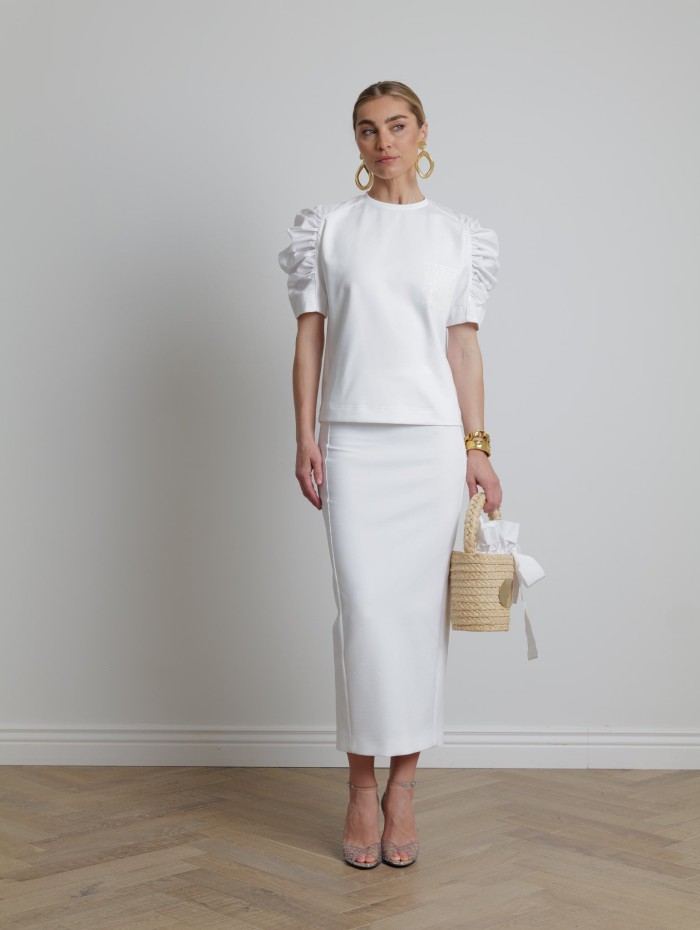 Tee-shirt blanc - Mantide - Max Mara - Mademoiselle Pearl