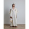 Caftan en coton blanc - Lanvin - Mademoiselle Pearl