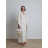 Caftan en coton blanc - Lanvin - Mademoiselle Pearl