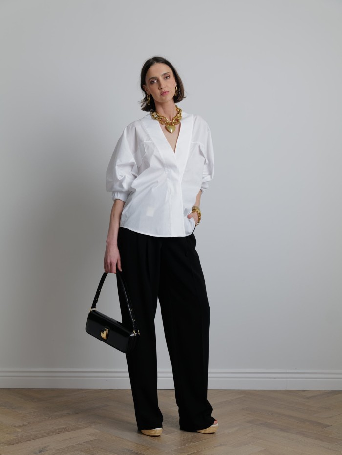 Blouse en coton blanc - Mademoiselle Pearl