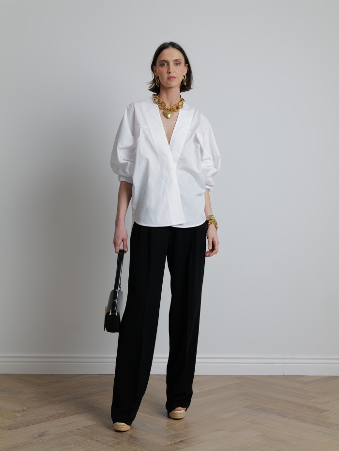 Blouse en coton blanc - Mademoiselle Pearl