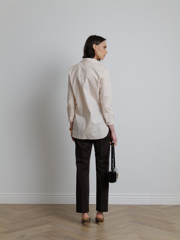 Chemise en coton beige - OKRA - Max Mara - Mademoiselle Pearl