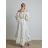 Robe à volant blanche - Patou - Mademoiselle Pearl