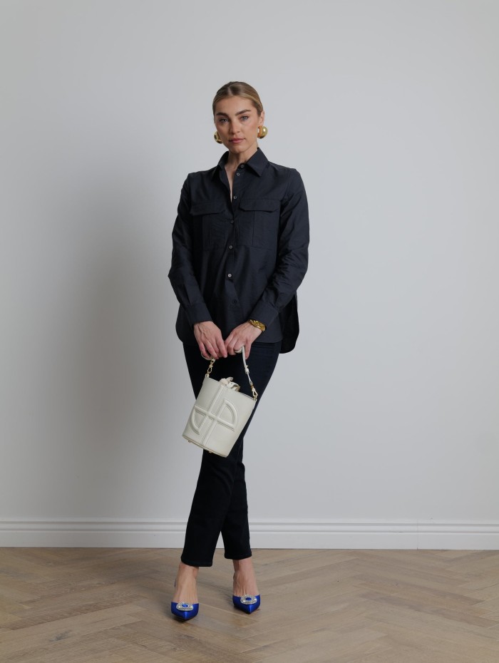 Chemise bleu marine - Mademoiselle Pearl