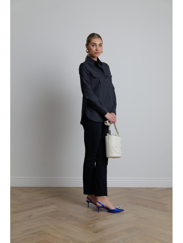 Chemise bleu marine - Mademoiselle Pearl