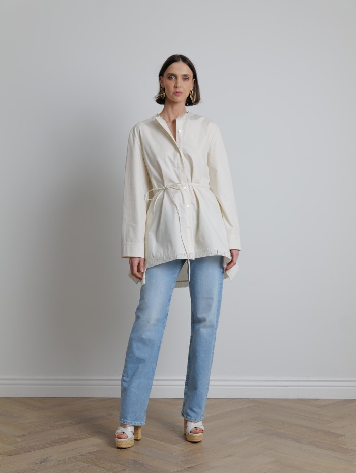 Chemise en coton asymétrique - Lanvin - Mademoiselle Pearl