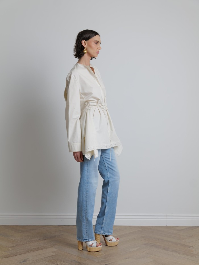Chemise en coton asymétrique - Lanvin - Mademoiselle Pearl