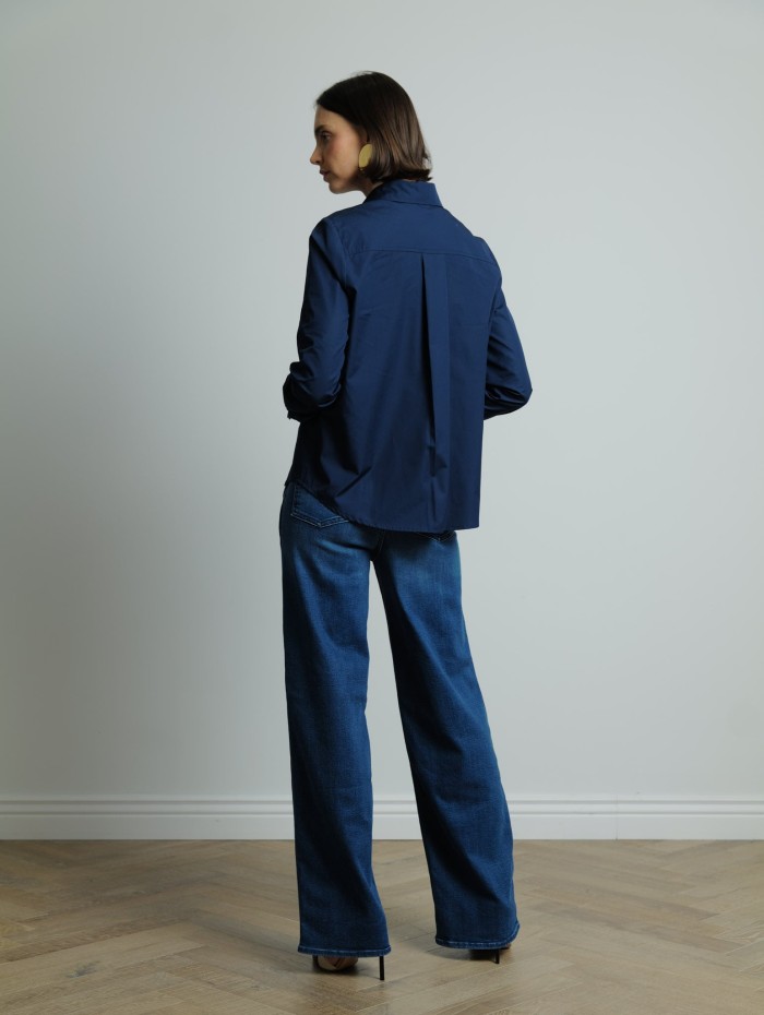 Jean droit marine - The major zip sneak - Mother - Mademoiselle Pearl