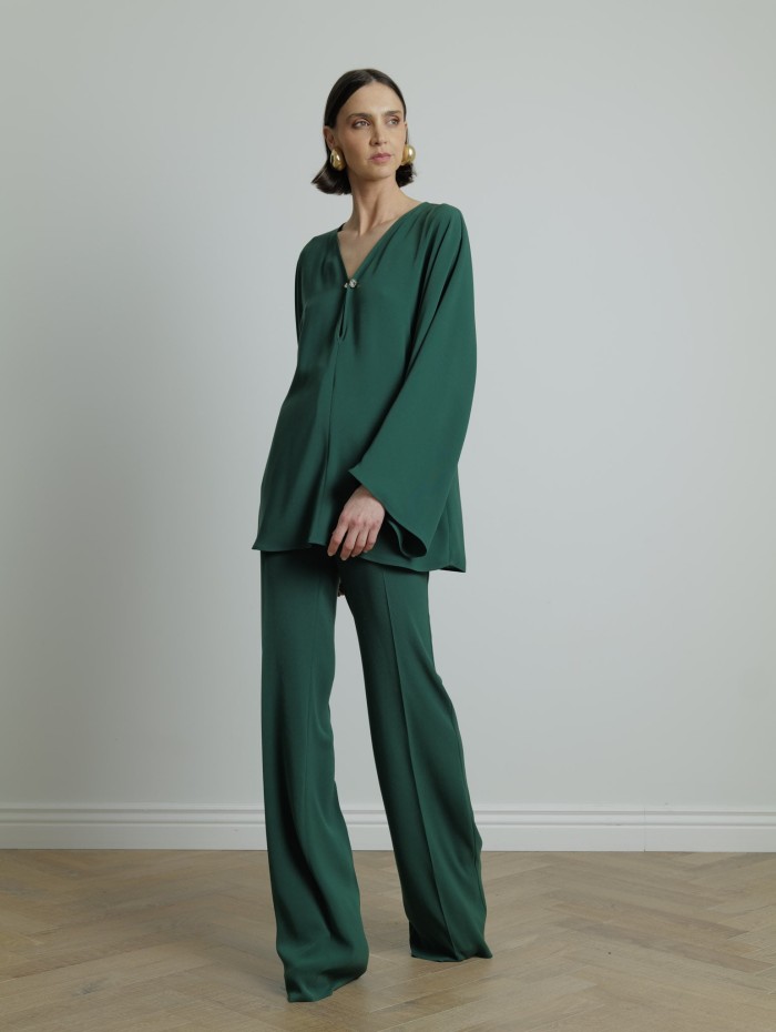 Chemisier vert Umile - Max Mara - Mademoiselle Pearl