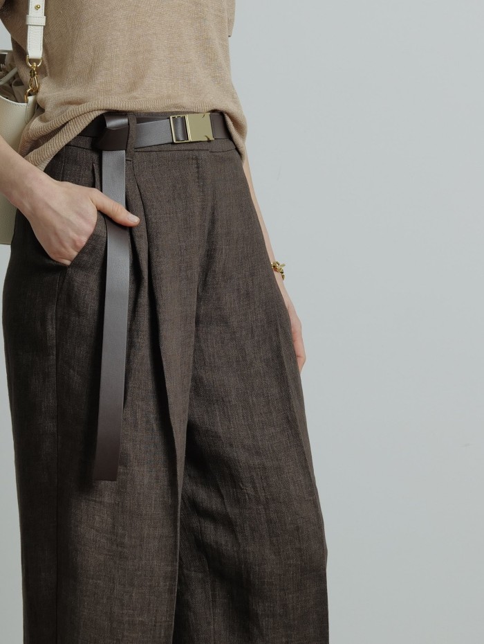 Pantalon à pinces marron - Siamese - Max Mara - Mademoiselle Pearl