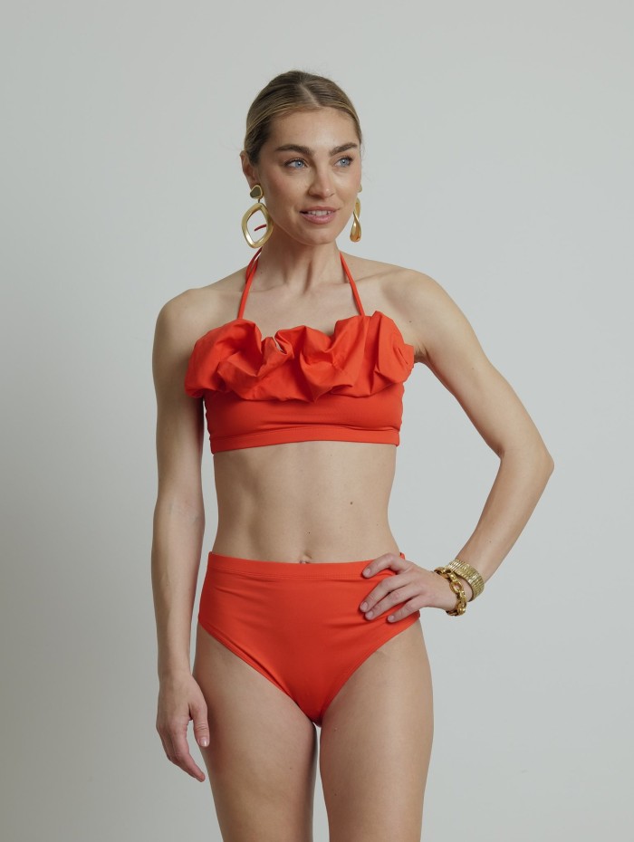 Maillot de bain deux pièces corail - Aurora - Maio - Mademoiselle Pearl
