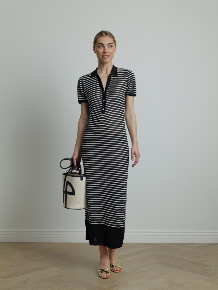 Robe polo marinière - Majestic Filatures - Mademoiselle Pearl