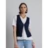 Gilet en maille métallisé - Majestic Filatures - Mademoiselle Pearl