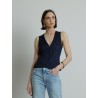 Gilet en maille métallisé - Majestic Filatures - Mademoiselle Pearl