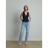 Gilet en maille métallisé - Majestic Filatures - Mademoiselle Pearl