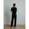 Top en lin noir - Majestic Filatures - Mademoiselle Pearl