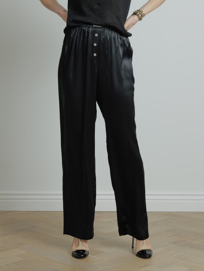 Pantalon de pyjama en soie - Theodore - Love Stories - Mademoiselle Pearl