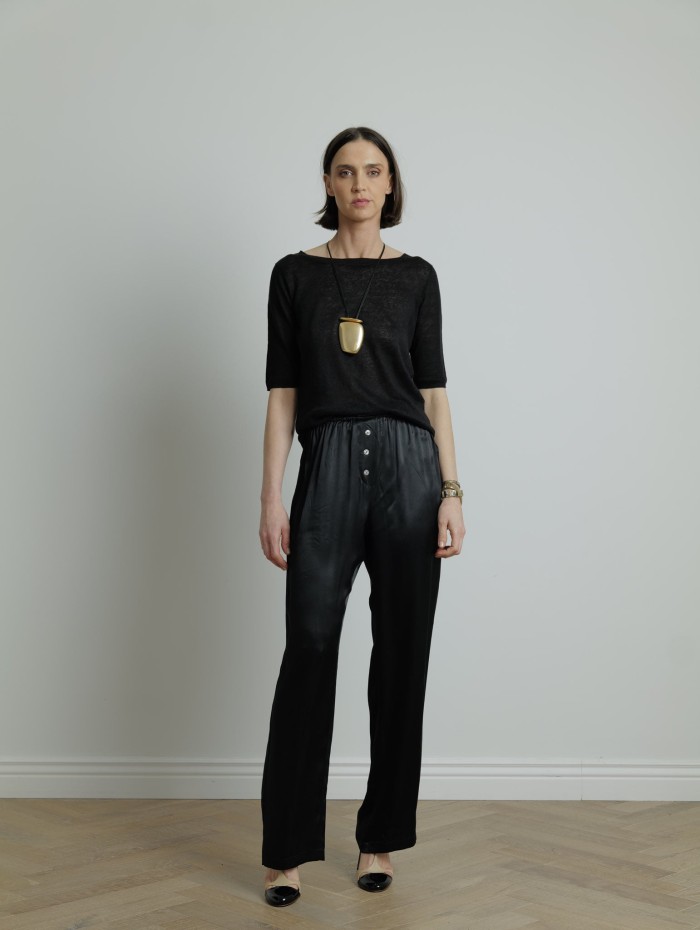 Pantalon de pyjama en soie - Theodore - Love Stories - Mademoiselle Pearl