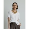 Top en coton blanc - Majestic Filatures - Mademoiselle Pearl