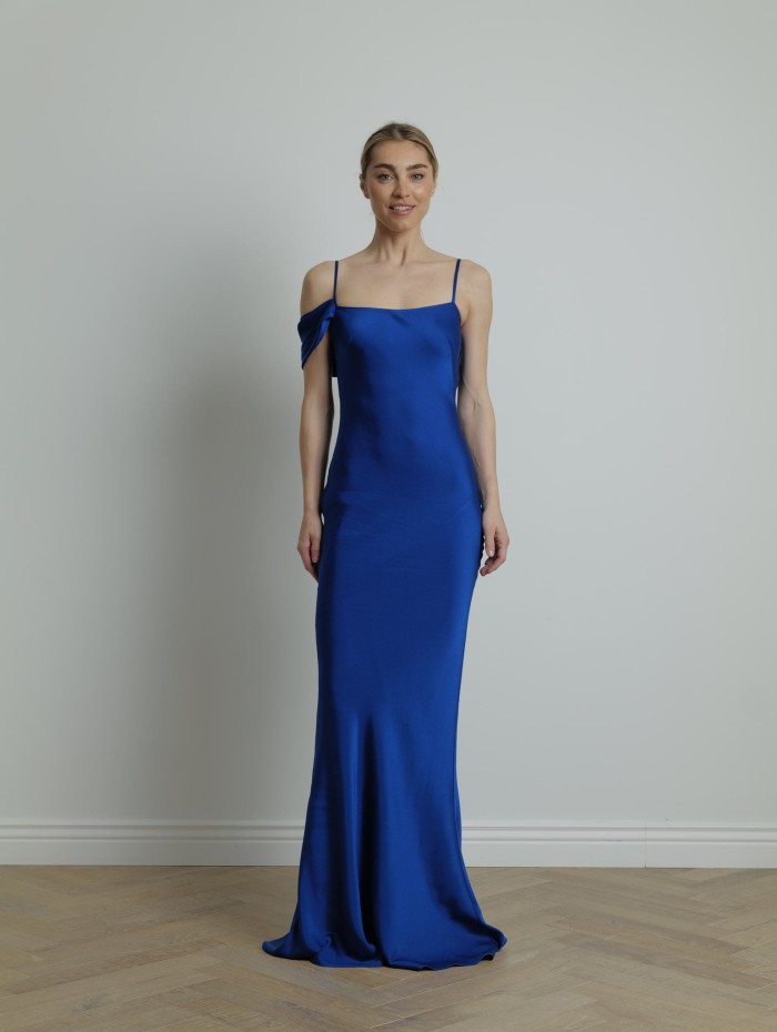 Safiyaa - Robe bleu électrique longue marrakech