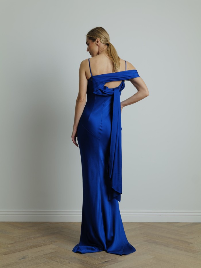 Safiyaa - Robe bleu électrique longue marrakech