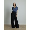 Polo en maille bleu - Majestic Filatures