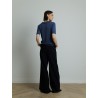 Polo en maille bleu - Majestic Filatures