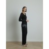 Gilet noir métallisé doré - Majestic Filatures - Mademoiselle Pearl