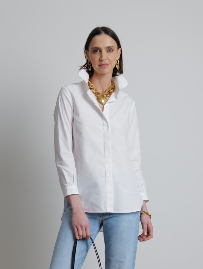 Chemise blanche en coton - Patou - Mademoiselle Pearl