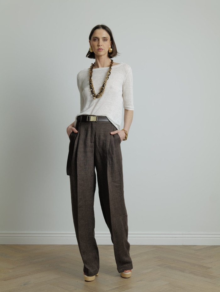 Top en maille blanc - Majestic Filatures - Mademoiselle Pearl