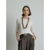 Top en maille blanc - Majestic Filatures - Mademoiselle Pearl