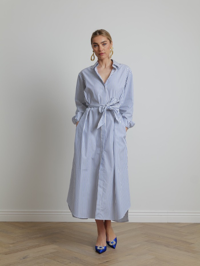 Robe chemise rayée - Mademoiselle Pearl