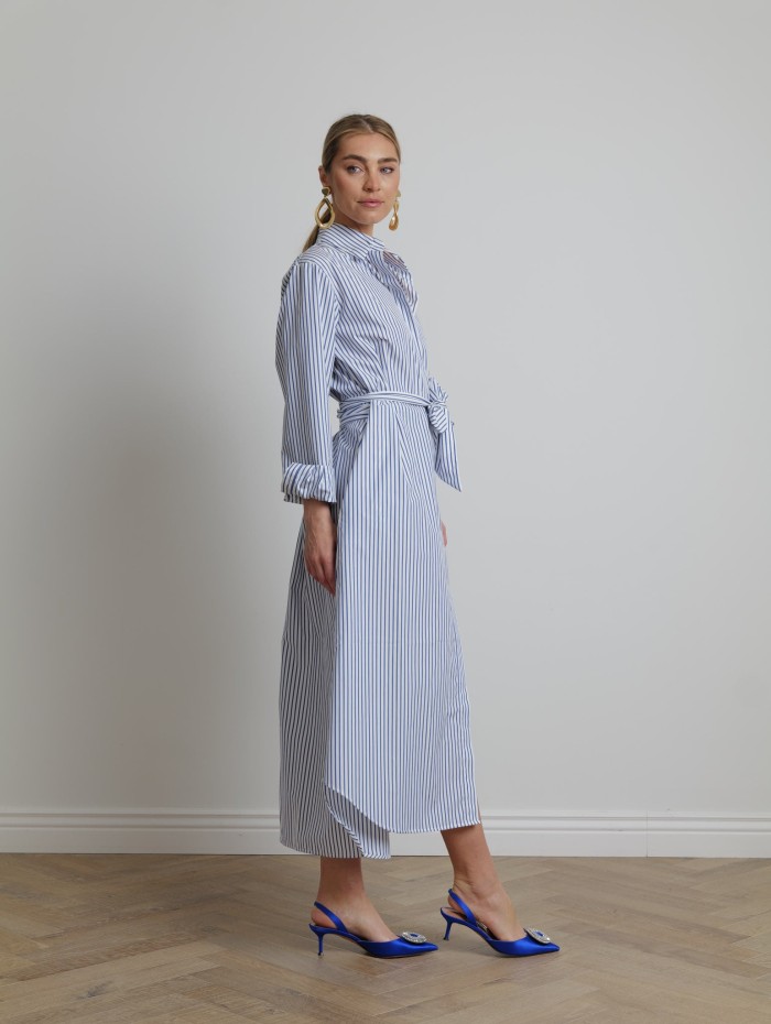Robe chemise rayée - Mademoiselle Pearl