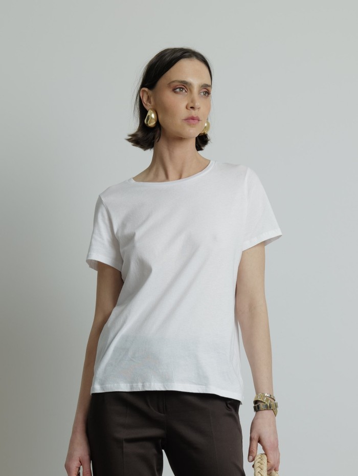 Top en coton blanc - Majestic Filatures - Mademoiselle Pearl