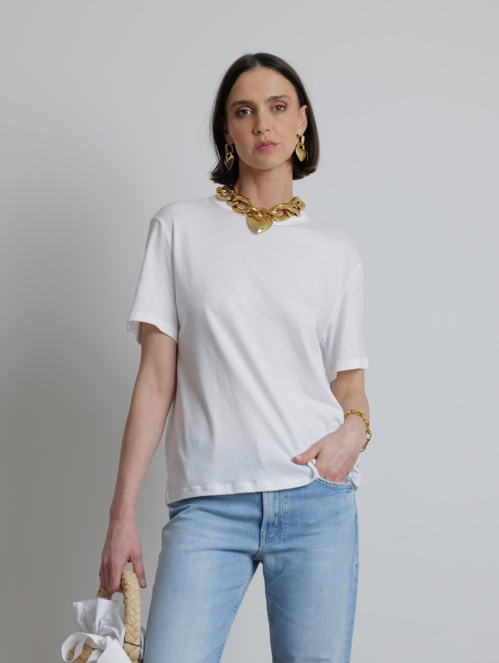 Top en coton blanc - Majestic Filatures - Mademoiselle Pearl