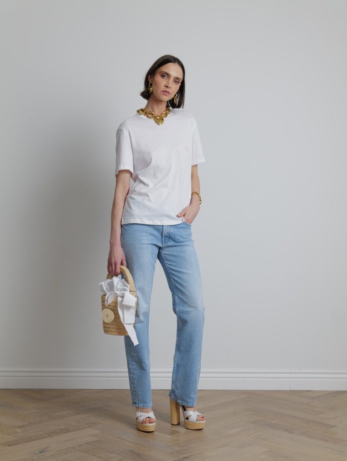 Top en coton blanc - Majestic Filatures - Mademoiselle Pearl