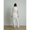 Safiyaa -Pantalon en crêpe blanc