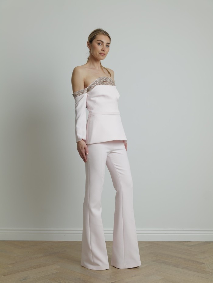 Safiyaa - Top rose pale habillé