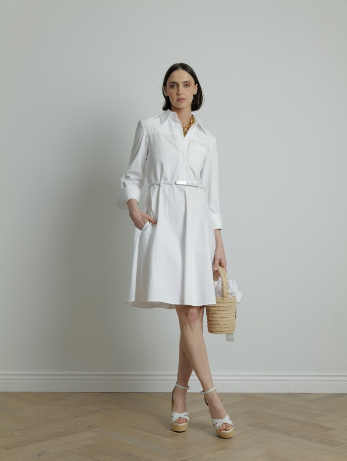 Robe blanche en coton de chez Sportmax