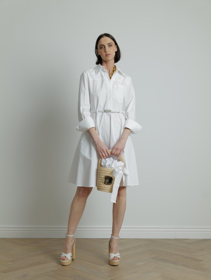 Robe blanche en coton de chez Sportmax