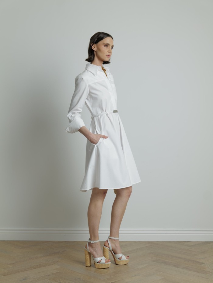 Robe blanche en coton de chez Sportmax