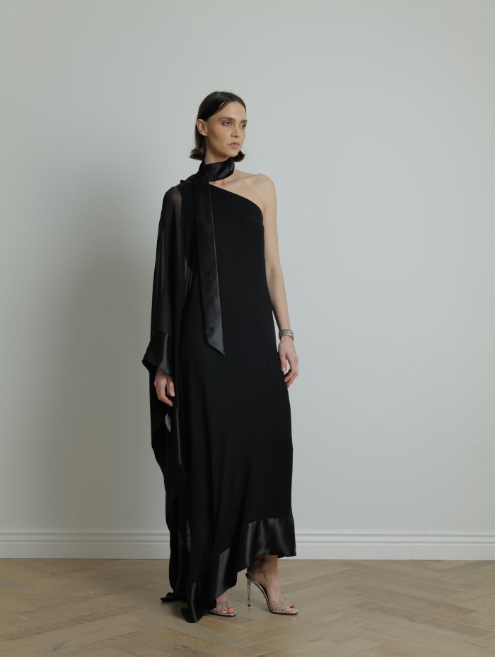 Robe asymétrique noire Betsy Spirito - Taller Marmo - Mademoiselle Pearl