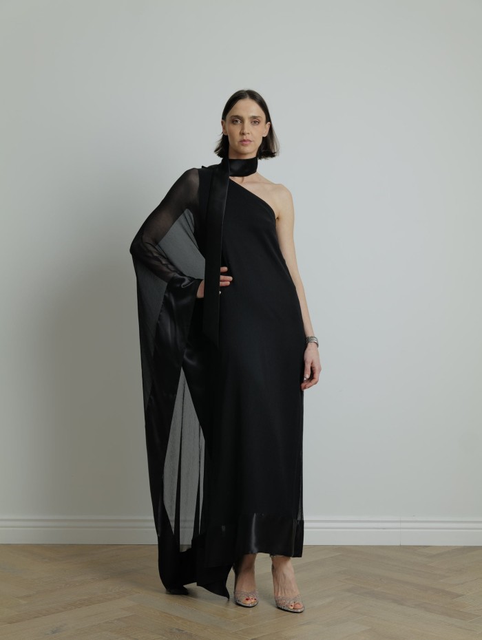 Robe asymétrique noire Betsy Spirito - Taller Marmo - Mademoiselle Pearl