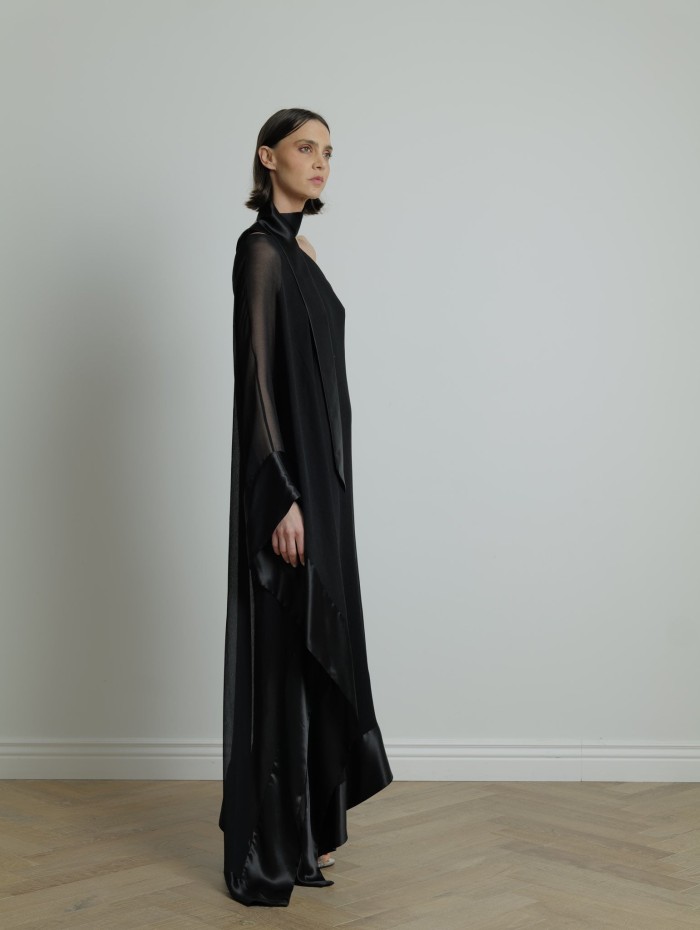 Robe asymétrique noire Betsy Spirito - Taller Marmo - Mademoiselle Pearl