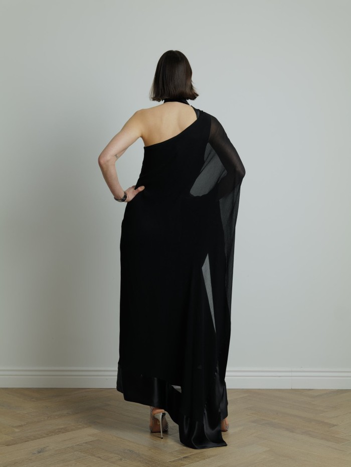 Robe asymétrique noire Betsy Spirito - Taller Marmo - Mademoiselle Pearl